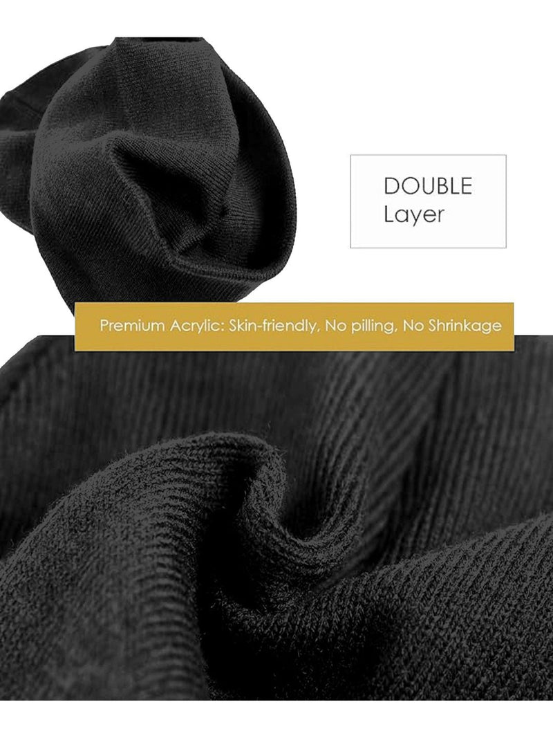 Mens/Women/Kids Cap Unisex Hat Knit Cuffed Beanie Cap for Men Stylish (Black) Trendmallsin