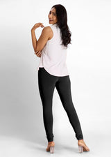 Women's Super Combed Cotton Elastane Stretch Churidar Length Leggings with Ultrasoft Waistband Trendmallsin