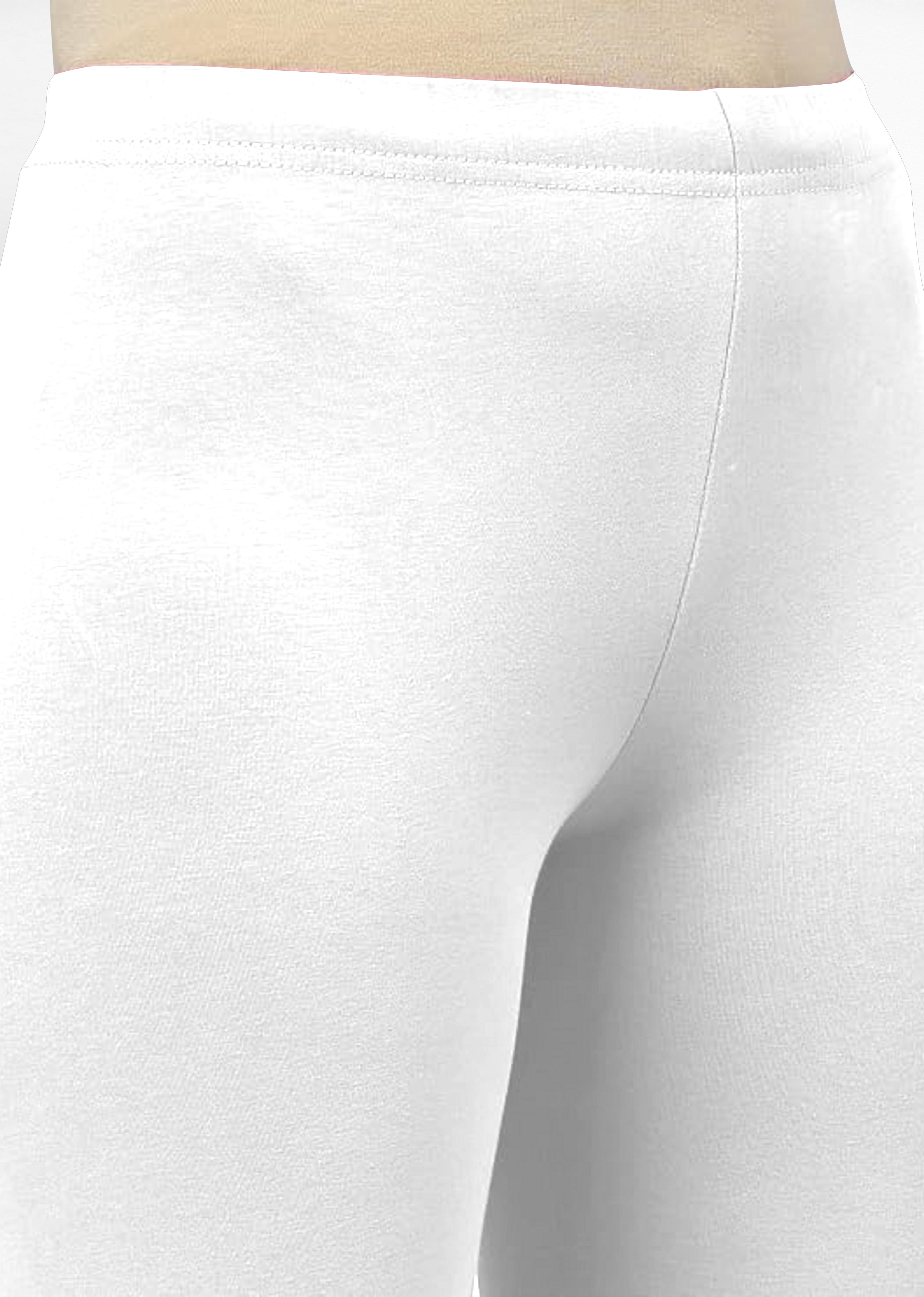 Women's Super Combed Cotton Elastane Stretch Churidar Length Leggings with Ultrasoft Waistband Trendmallsin