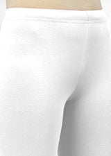 Women's Super Combed Cotton Elastane Stretch Churidar Length Leggings with Ultrasoft Waistband Trendmallsin