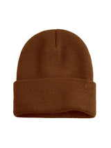Mens/Women/Kids Cap Unisex Hat Knit Cuffed Beanie Cap for Men Stylish (Brown) Trendmallsin