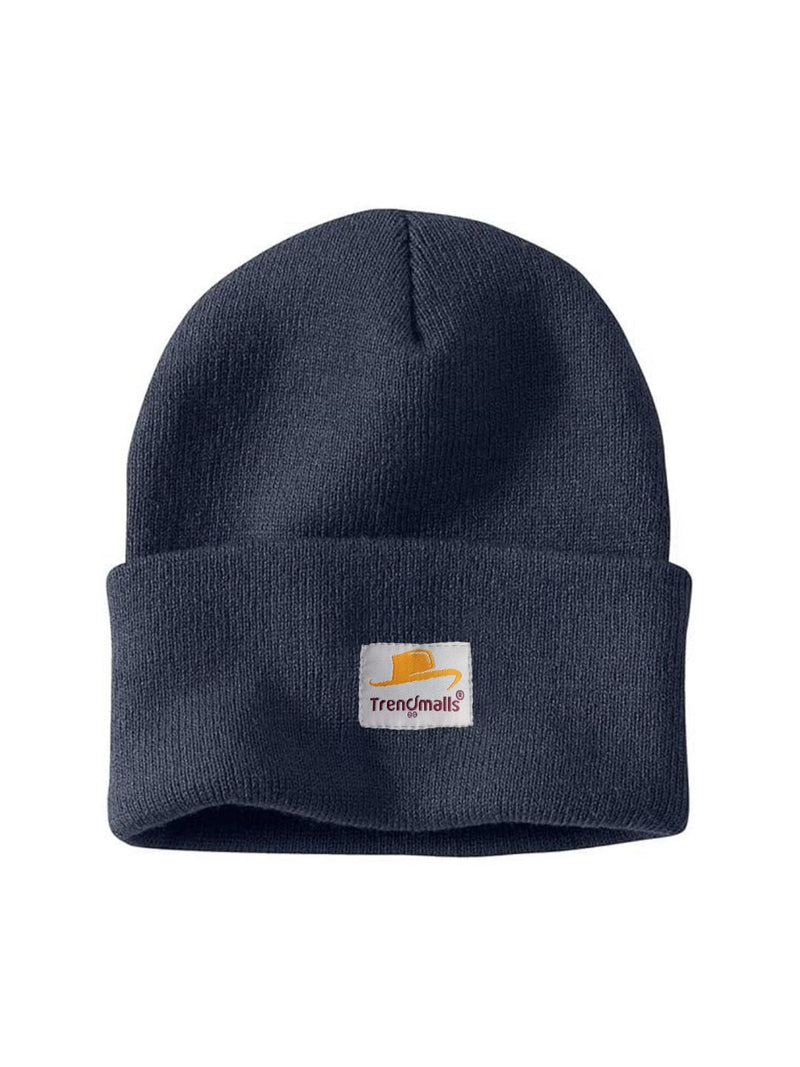 Mens/Women/Kids Cap Unisex Hat Knit Cuffed Beanie Cap for Men Stylish (Nevyblue) Trendmallsin