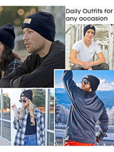 Mens/Women/Kids Cap Unisex Hat Knit Cuffed Beanie Cap for Men Stylish (Nevyblue) Trendmallsin