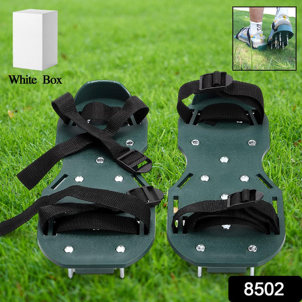 Lawn Aerator Sandals, Garden Grass Aerator Spiked Sandals Green Studded Shoes for Yard Patio Garden Excavation